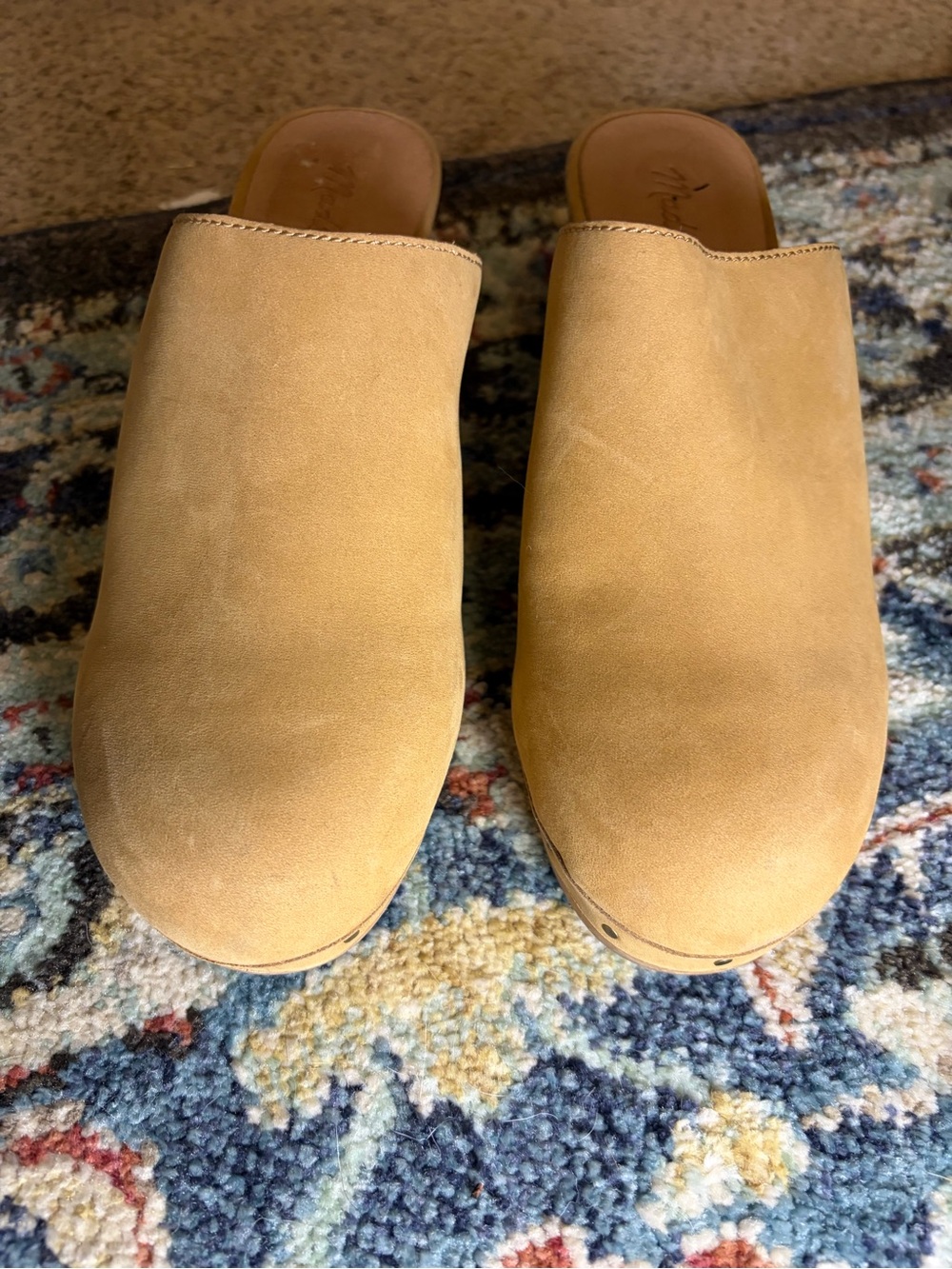 Madewell Ayanna Wooden Clog in Camel Leather. Size 7.5. Retail $128 - Picture 6 of 10